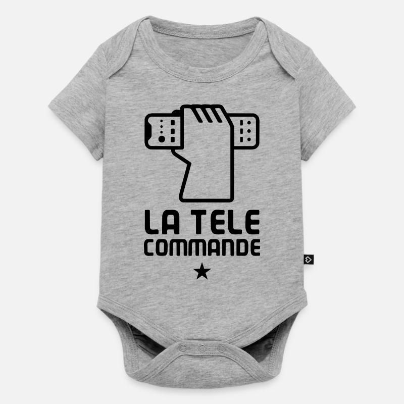 la telecommande - Body à manches courtes Premium Bébé - gris chiné