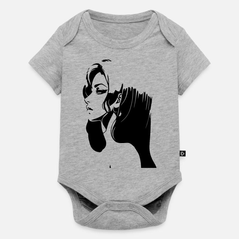 FEMME - Body à manches courtes Premium Bébé - gris chiné