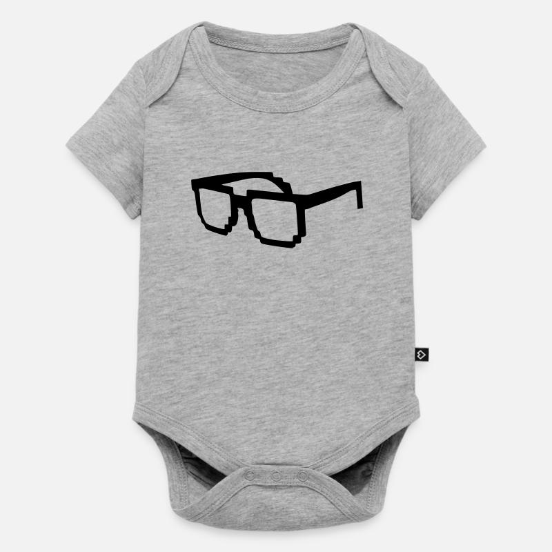 brille - Body à manches courtes Premium Bébé - gris chiné
