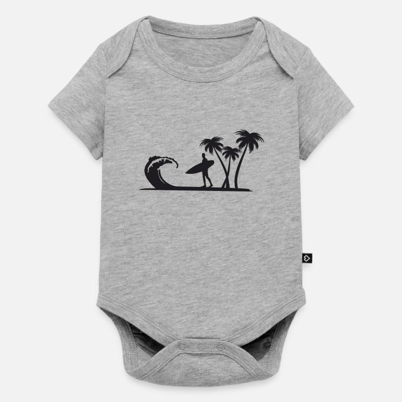 plage - Body à manches courtes Premium Bébé - gris chiné