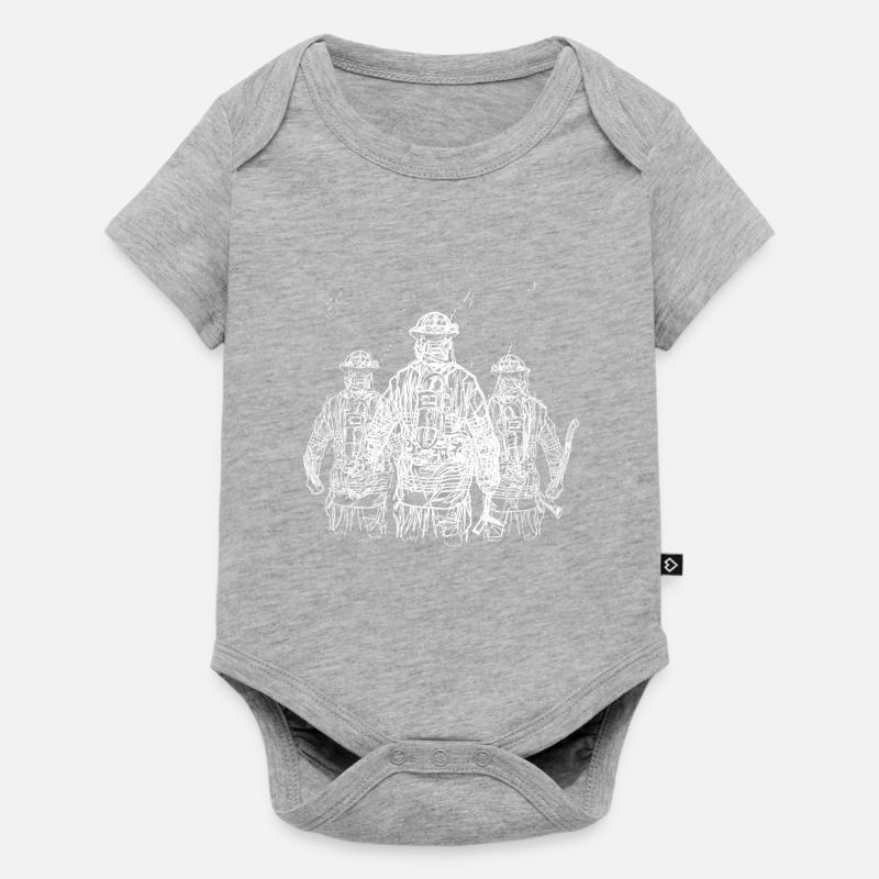 Pompier pompier - Body à manches courtes Premium Bébé - gris chiné
