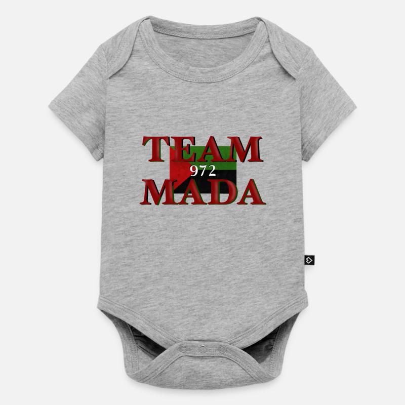 Team MADA - Body à manches courtes Premium Bébé - gris chiné