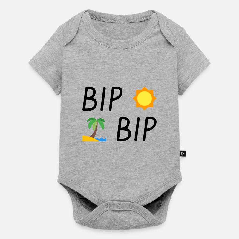 Les Bronzés ☀️ BIP BIP - Vacances - Soleil - Culte - Body à manches courtes Premium Bébé - gris chiné