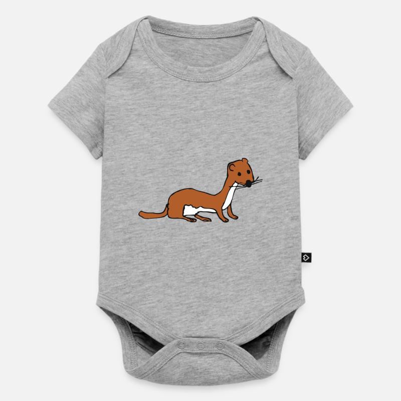 belette - Body à manches courtes Premium Bébé - gris chiné