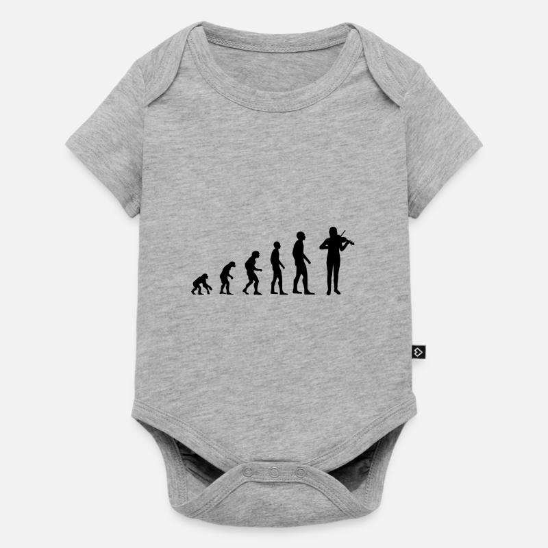 Violon violon orchestre alto violoniste évolution - Body à manches courtes Premium Bébé - gris chiné