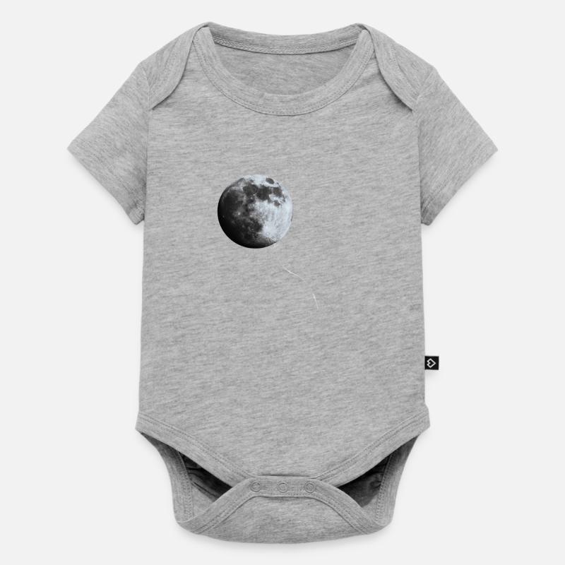 Moon - Body à manches courtes Premium Bébé - gris chiné