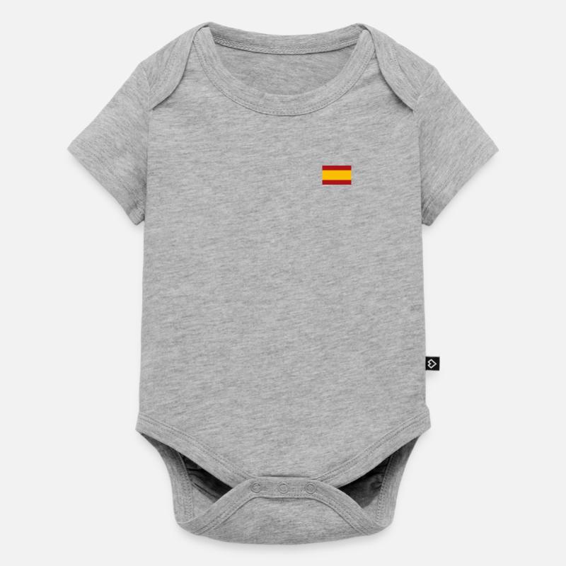 DRAPEAU ESPAGNOL - Body à manches courtes Premium Bébé - gris chiné