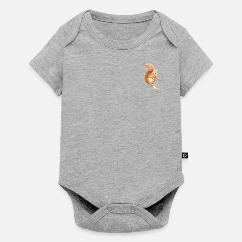 L’écureuil - Body à manches courtes Premium Bébé - gris chiné
