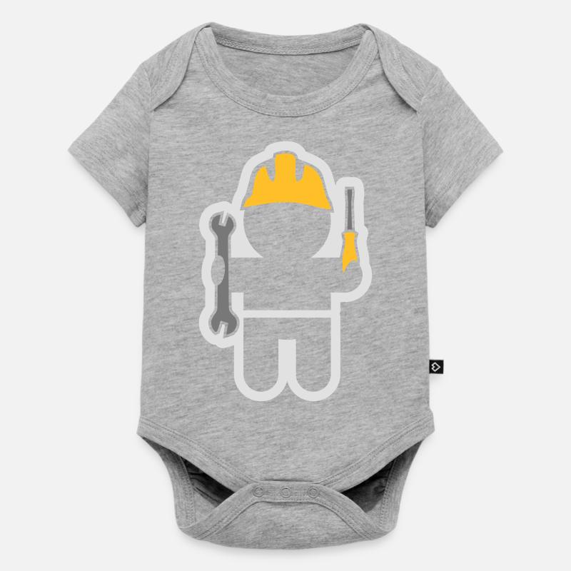 Menschen & Berufe: der Mechaniker - Body à manches courtes Premium Bébé - gris chiné