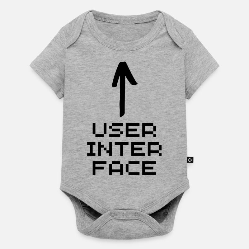 User interface black - Baby Premium Kurzarmbody - Grau meliert