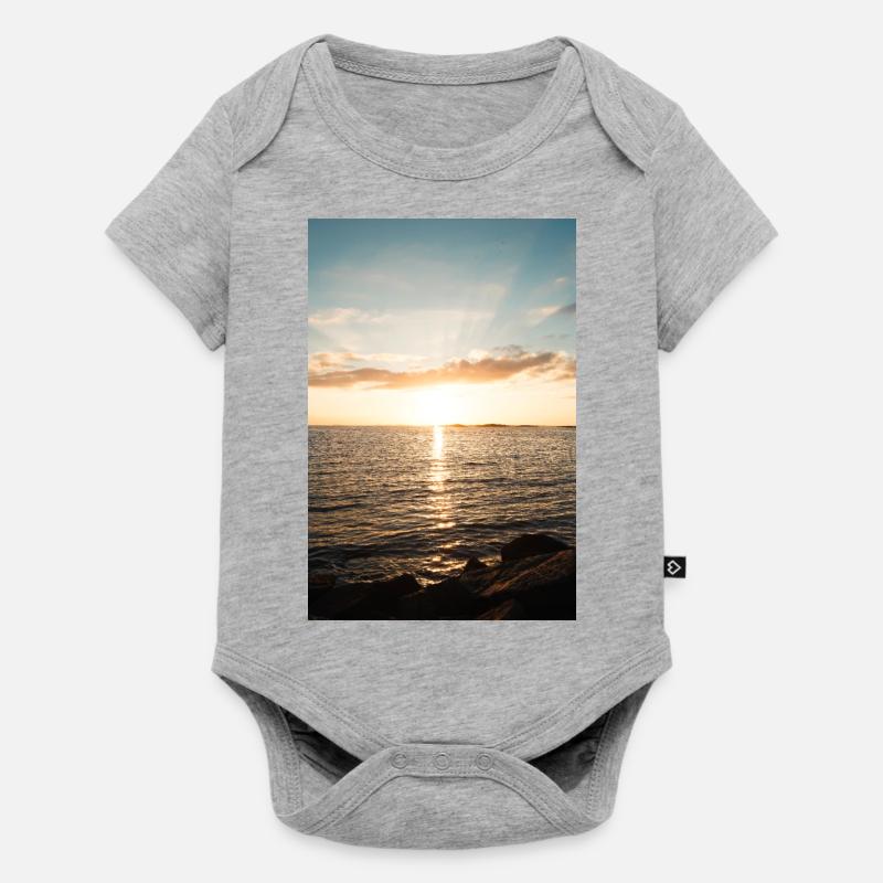 océan - Body à manches courtes Premium Bébé - gris chiné