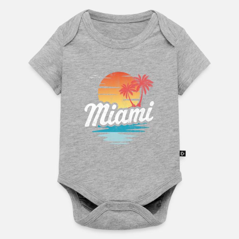 Miami - Body à manches courtes Premium Bébé - gris chiné