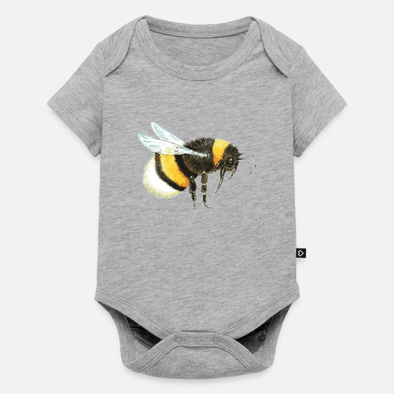 bourdon - Body à manches courtes Premium Bébé - gris chiné