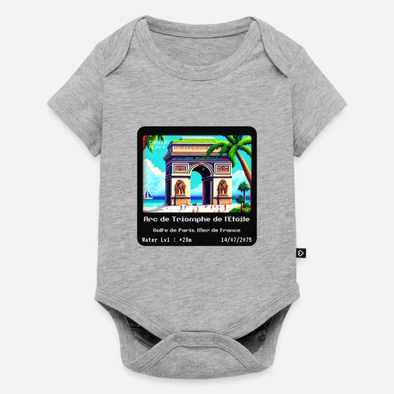 Arc de triomphe de l'Étoile - Body à manches courtes Premium Bébé - gris chiné