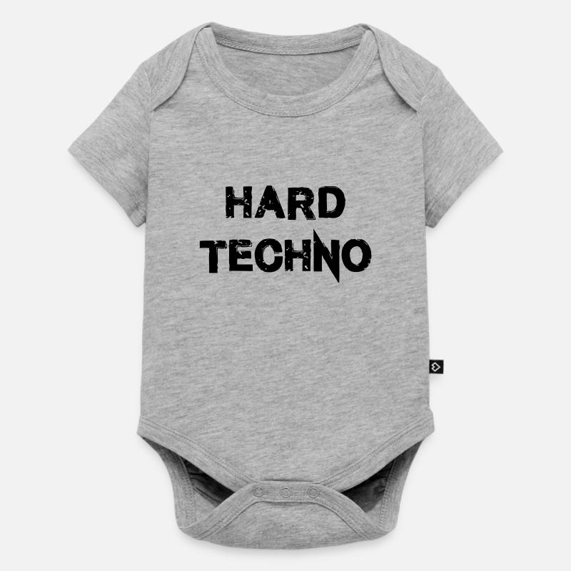 Hard Techno - Baby Premium short-sleeve bodysuit - heather grey