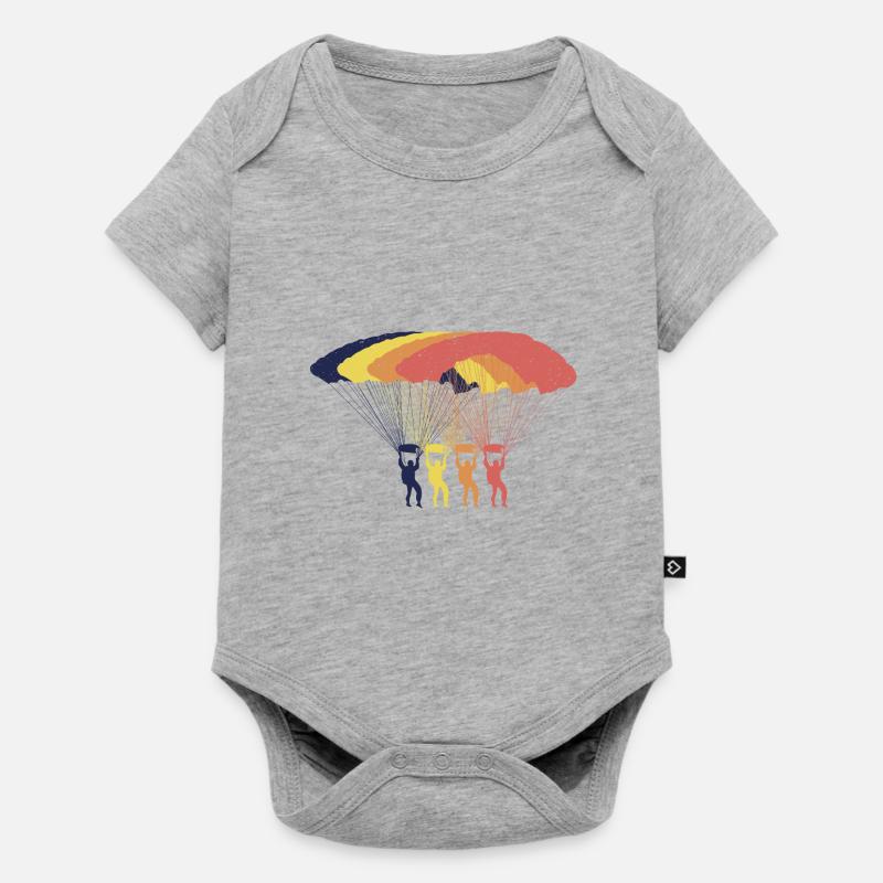 Couleur de parachutisme parachutisme - Body à manches courtes Premium Bébé - gris chiné