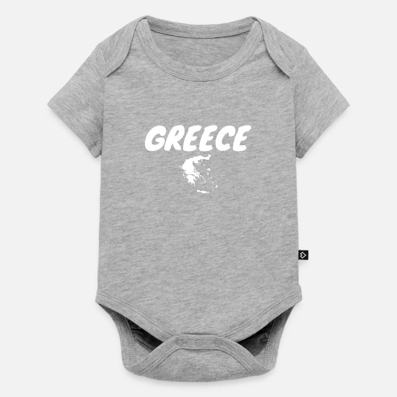 Grèce Grèce Carte Grèce Grèce - Body à manches courtes Premium Bébé - gris chiné