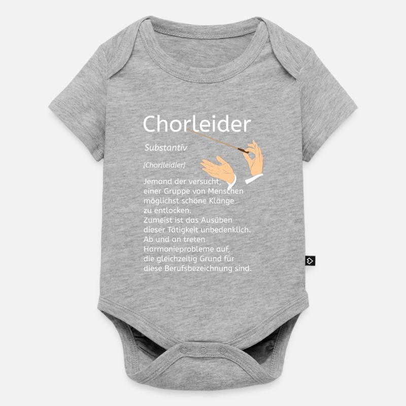 Dirigent Wörterbuch Chorleider Chorleiter - Baby Premium Kurzarmbody - Grau meliert