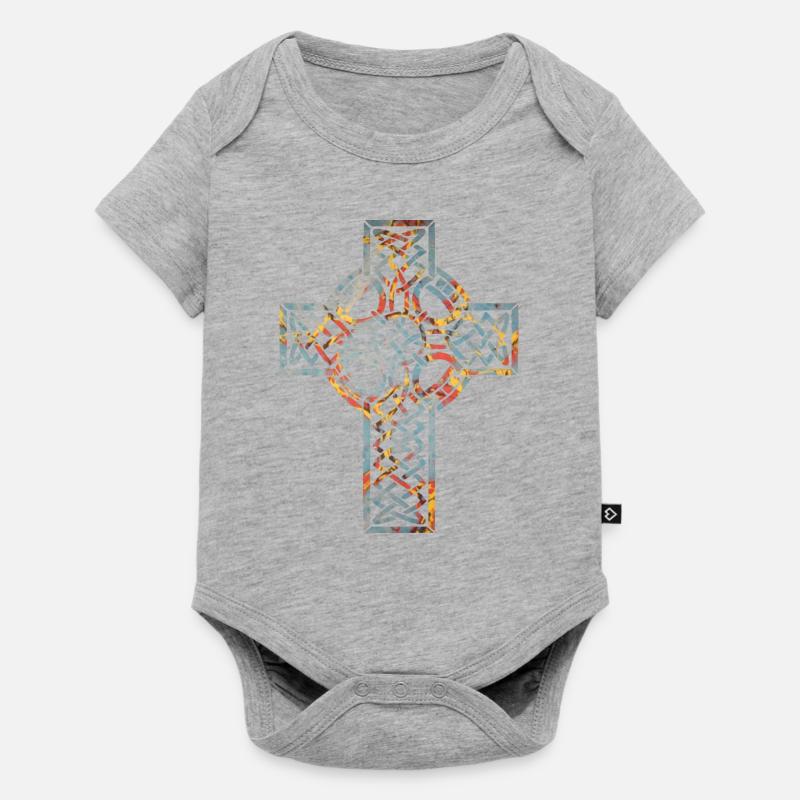croix 1 e 19 - Body à manches courtes Premium Bébé - gris chiné