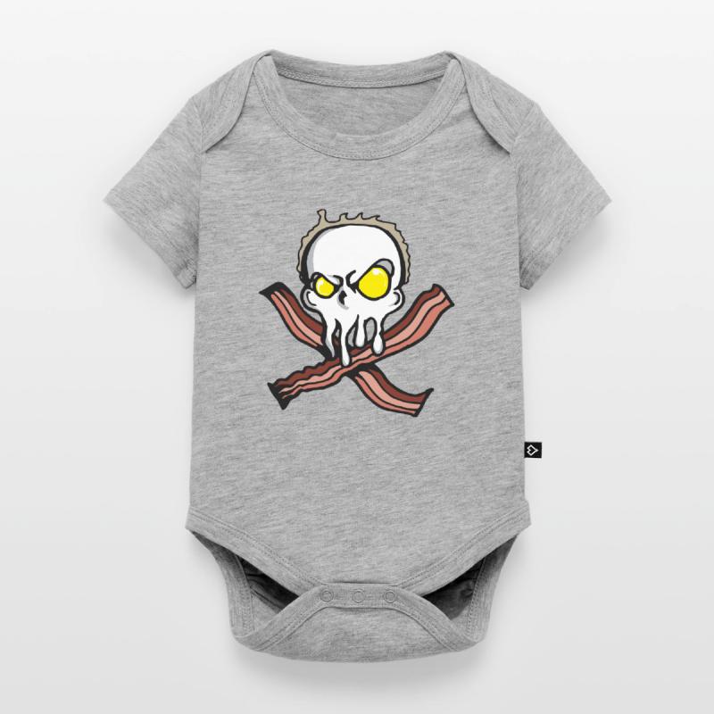 Egg Bacon Breakfast Brunch Fried Egg Pirate Gift Baby Premium short-sleeve bodysuit
