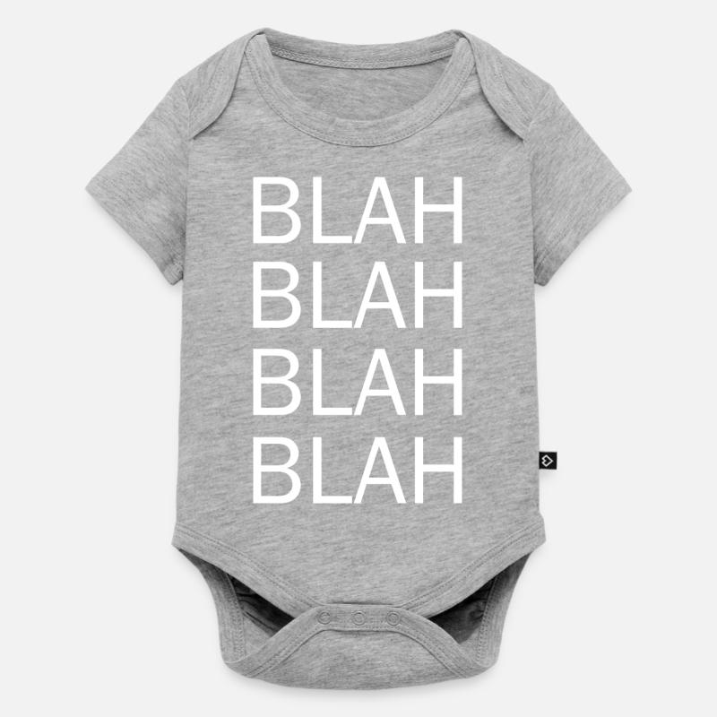bla bla bla - Body à manches courtes Premium Bébé - gris chiné