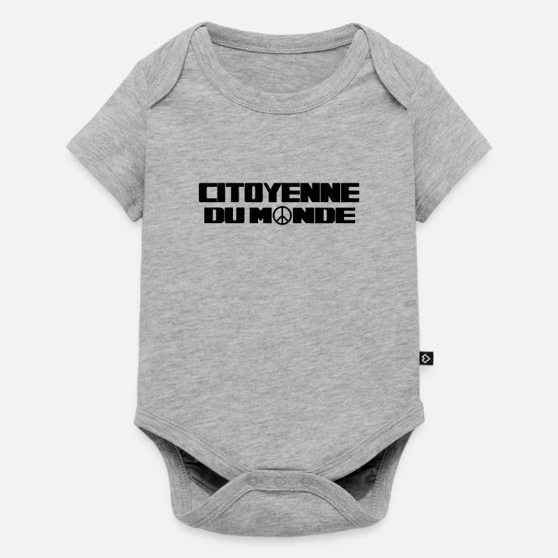 Citoyenne du monde - Body à manches courtes Premium Bébé - gris chiné