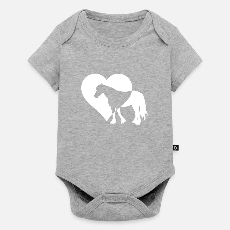 Cheval de trait - Body à manches courtes Premium Bébé - gris chiné