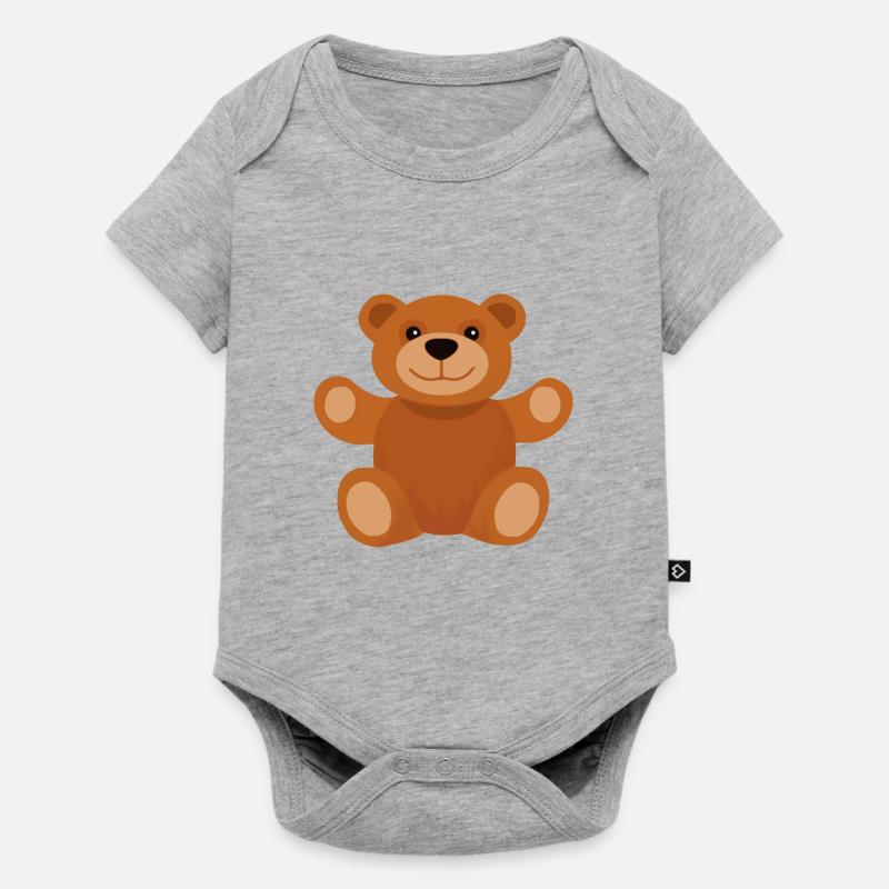 Teddy - Body à manches courtes Premium Bébé - gris chiné