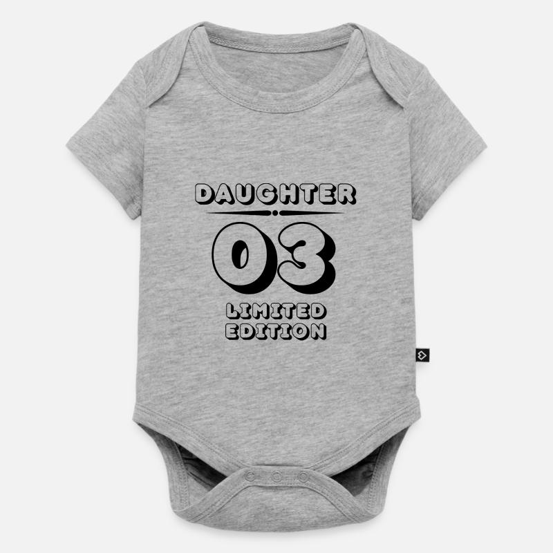 Fille 03 Édition Limitée - Body à manches courtes Premium Bébé - gris chiné