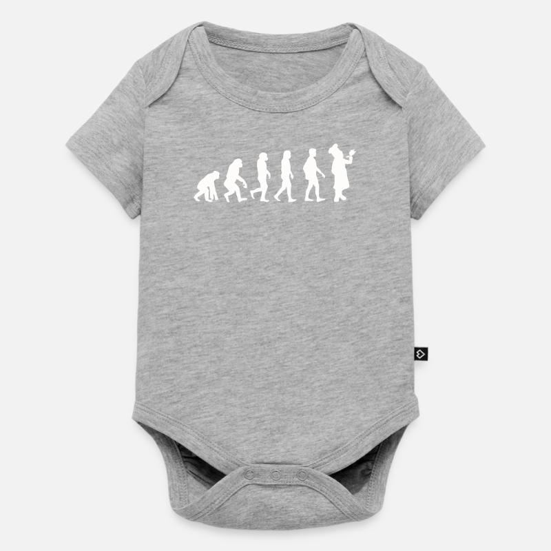 Koch Evolution ! Bon Appetit - Baby Premium Kurzarmbody - Grau meliert
