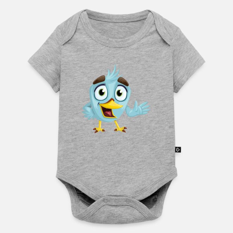 oiseau - Body à manches courtes Premium Bébé - gris chiné