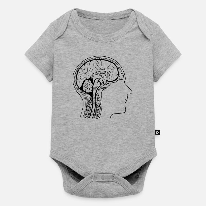 anatomie - Body à manches courtes Premium Bébé - gris chiné
