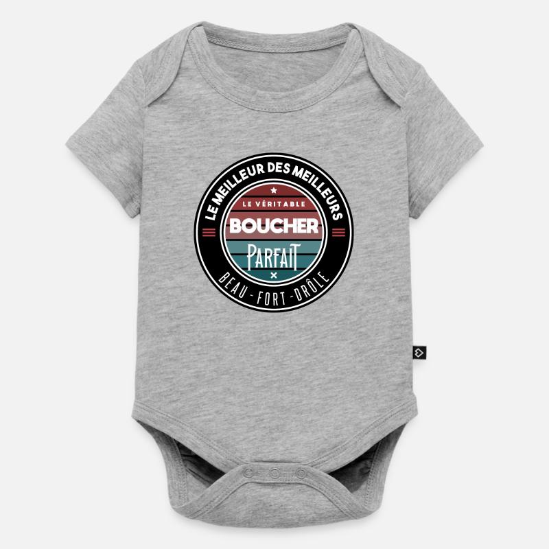 Le véritable boucher parfait - Body à manches courtes Premium Bébé - gris chiné