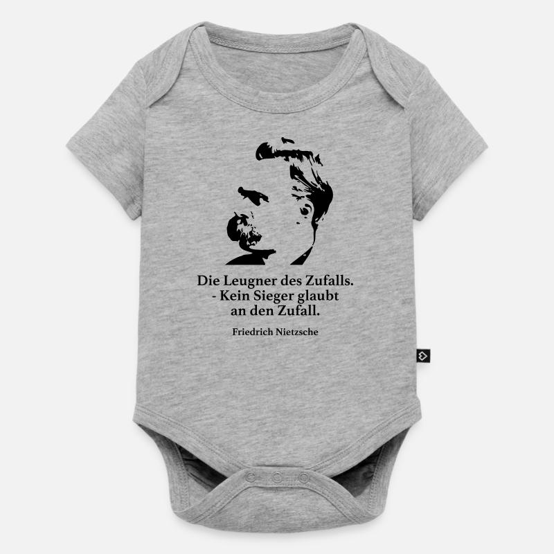Nietzsche: Les négationnistes de hasard. - Pas de gagnant - Body à manches courtes Premium Bébé - gris chiné