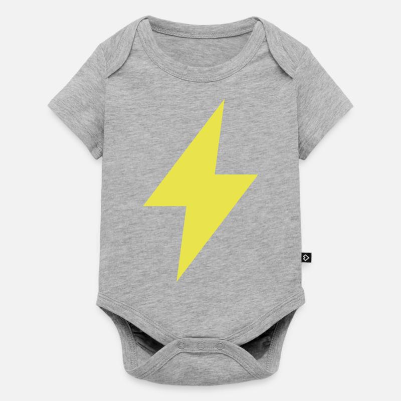 Blitz Symbol - Thunder - Flash - Baby Premium Kurzarmbody - Grau meliert
