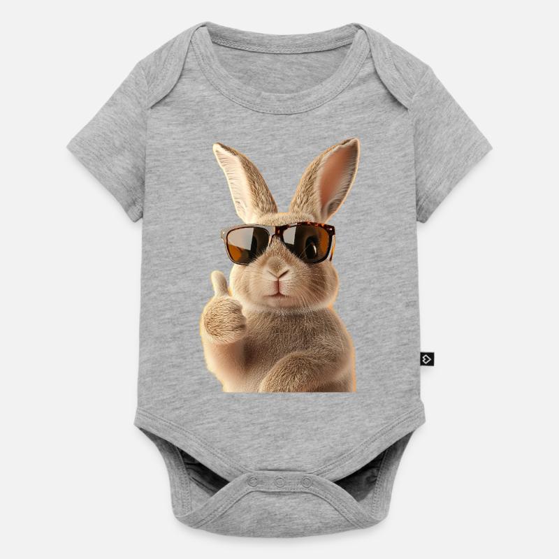 Cute Easter Bunny - Baby Premium short-sleeve bodysuit - heather grey