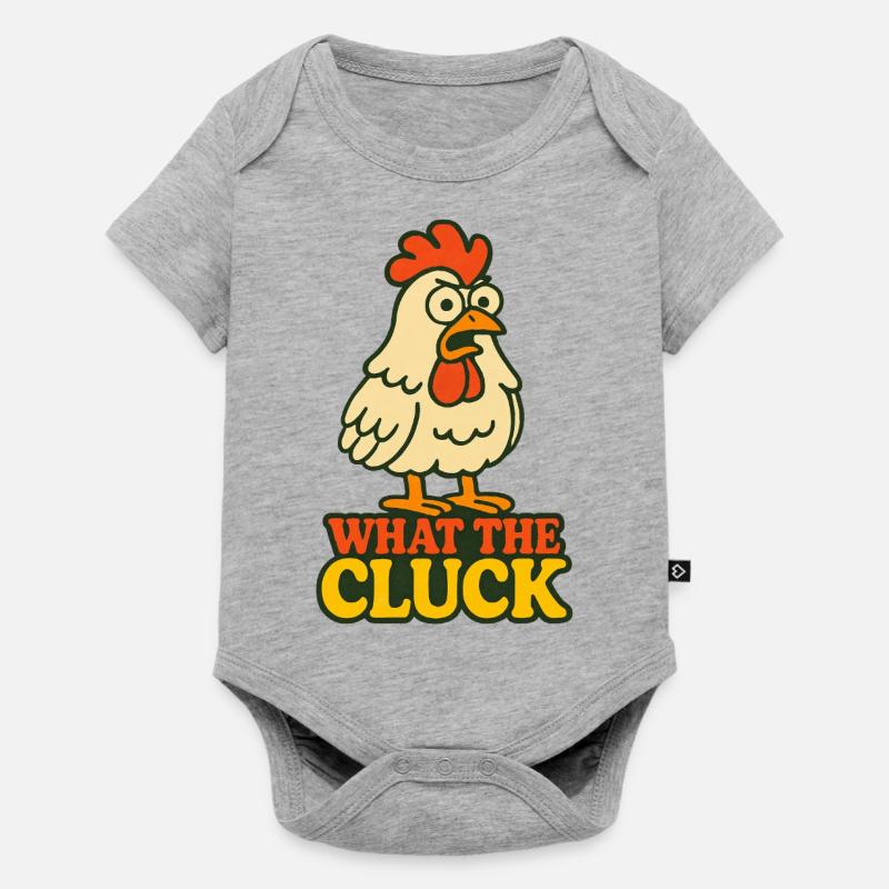Qu’est-ce que c’est que le gloussement - Body à manches courtes Premium Bébé - gris chiné