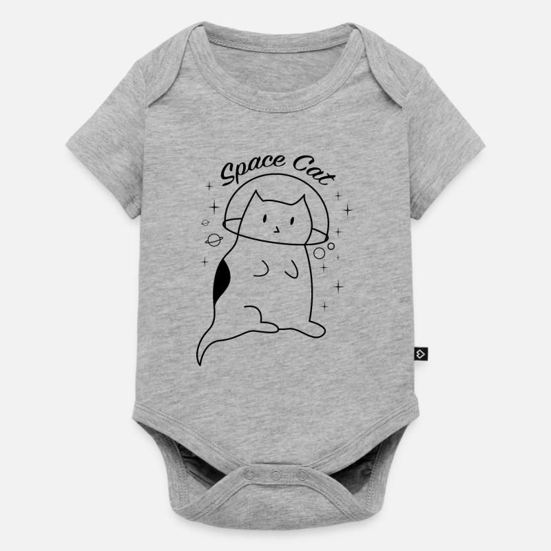 Space Chat Planètes spatiales - Body à manches courtes Premium Bébé - gris chiné