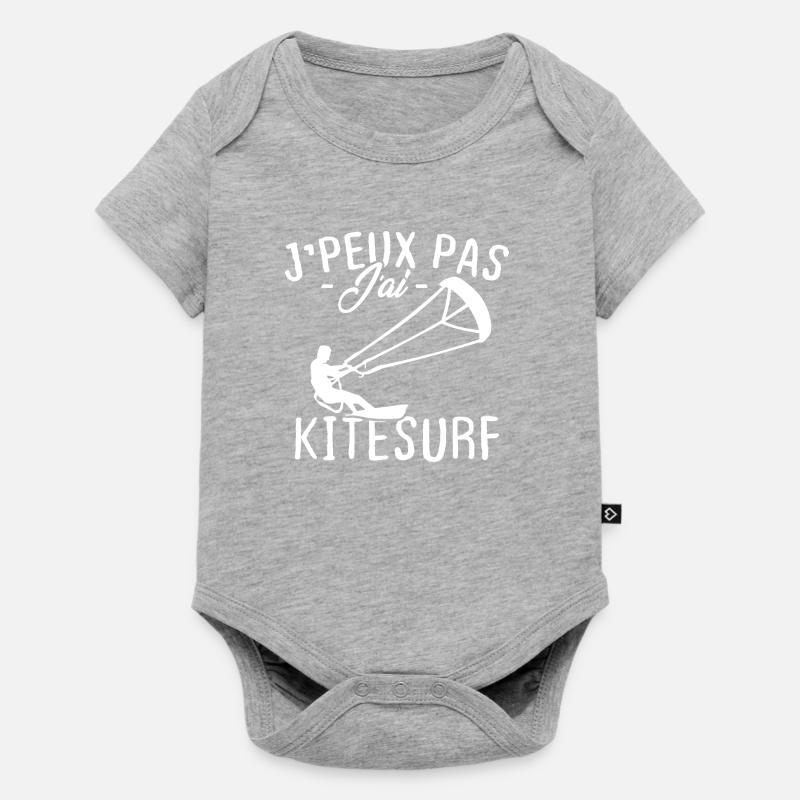 J'peux pas j'ai Kitesurf - Body à manches courtes Premium Bébé - gris chiné