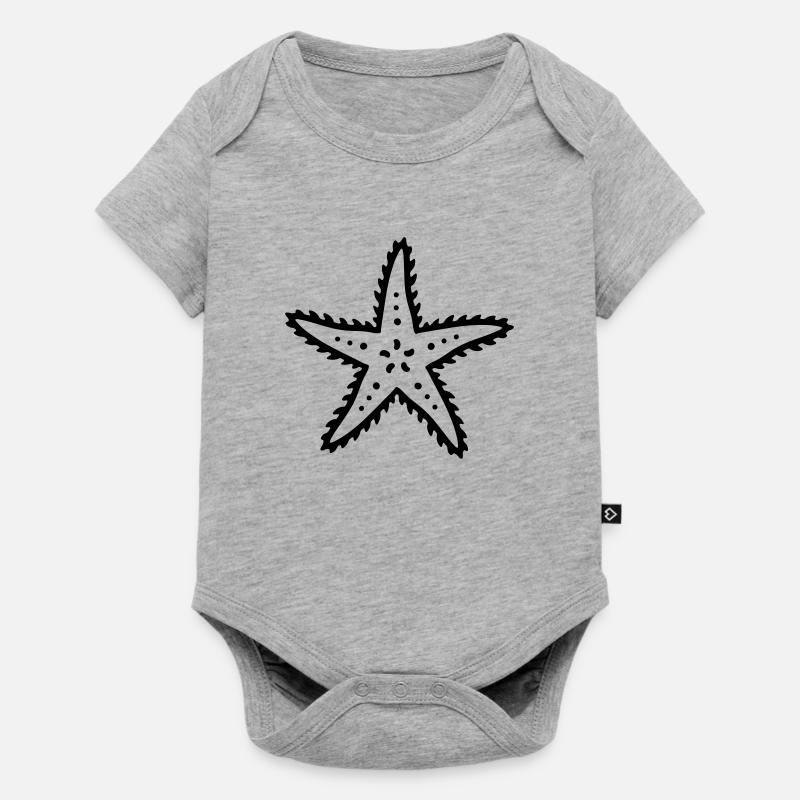 étoiles de mer océan idée de cadeau - Body à manches courtes Premium Bébé - gris chiné