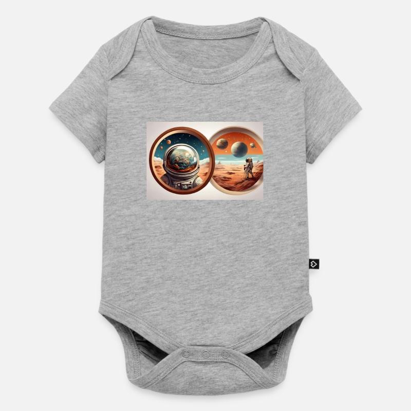 Exploration intergalactique - Body à manches courtes Premium Bébé - gris chiné