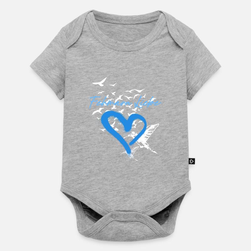 Fehmarn,möwen,anker,vogelschwarm - Baby Premium Kurzarmbody - Grau meliert