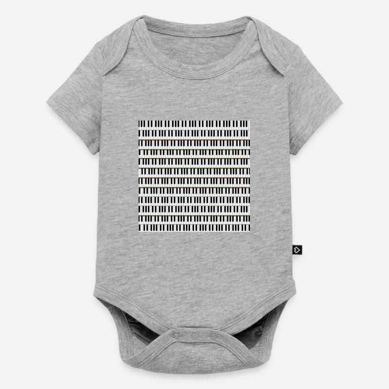 Clavier de piano - Body à manches courtes Premium Bébé - gris chiné