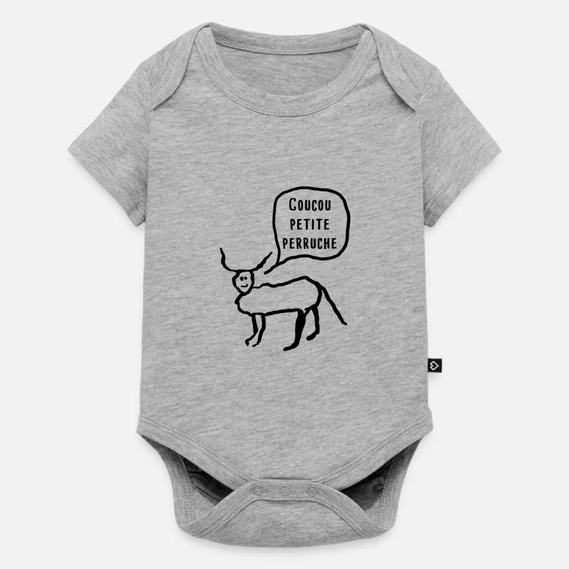 coucou petite perruche françois embrouille tshirt - Body à manches courtes Premium Bébé - gris chiné