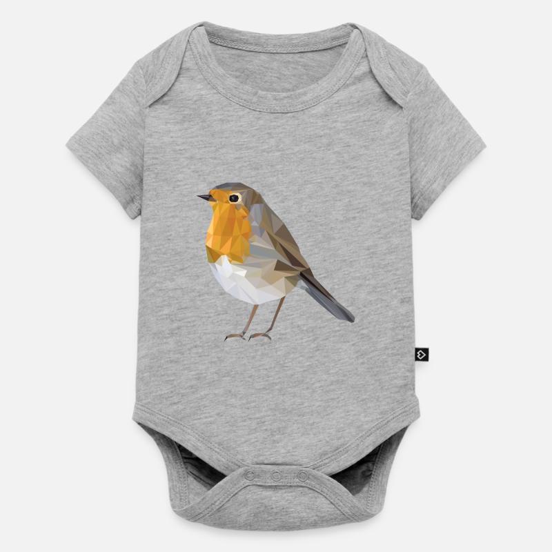Robin - Body à manches courtes Premium Bébé - gris chiné