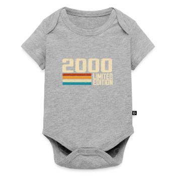 Né en 2000 - Vintage 2000 Anniversaire Rétro - Body à manches courtes Premium Bébé - gris chiné - Devant