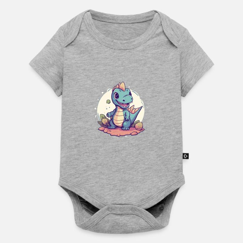 Dino - Body à manches courtes Premium Bébé - gris chiné