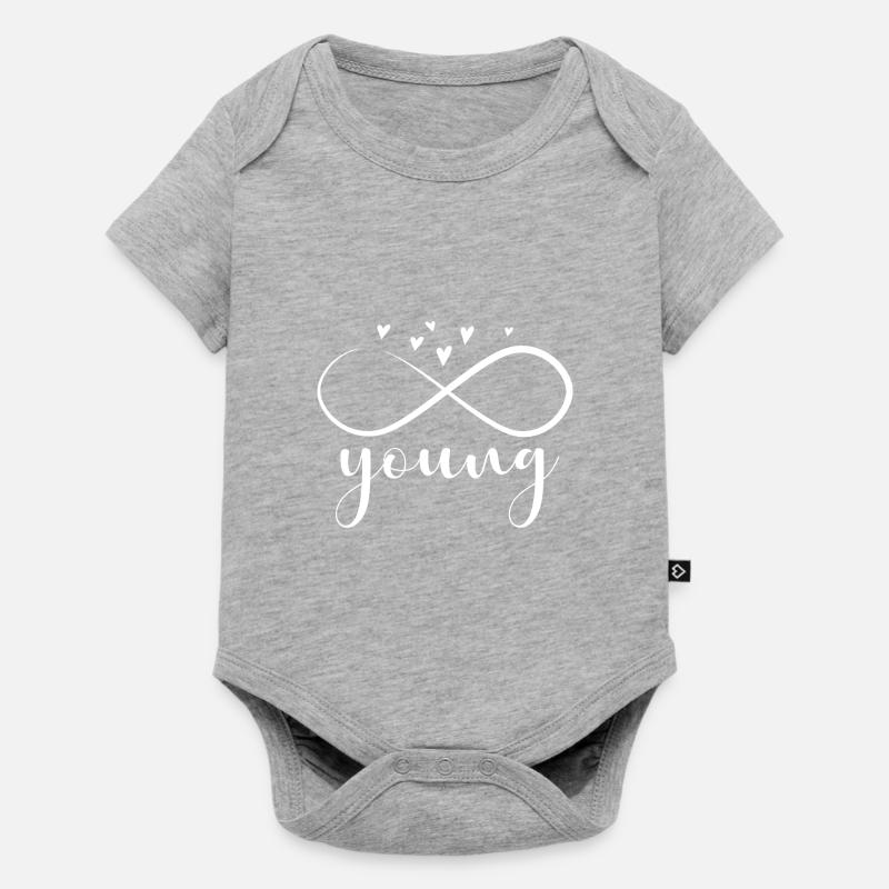forever young - Body à manches courtes Premium Bébé - gris chiné