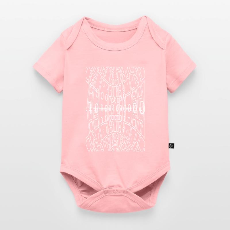 Binary Code Abstract (white) Baby Premium short-sleeve bodysuit