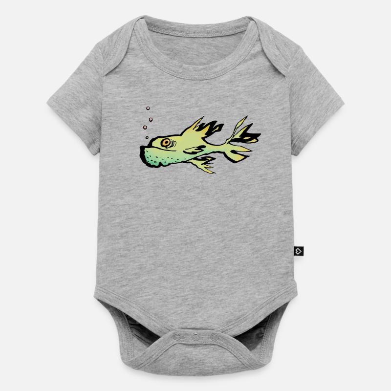 Poisson - Body à manches courtes Premium Bébé - gris chiné